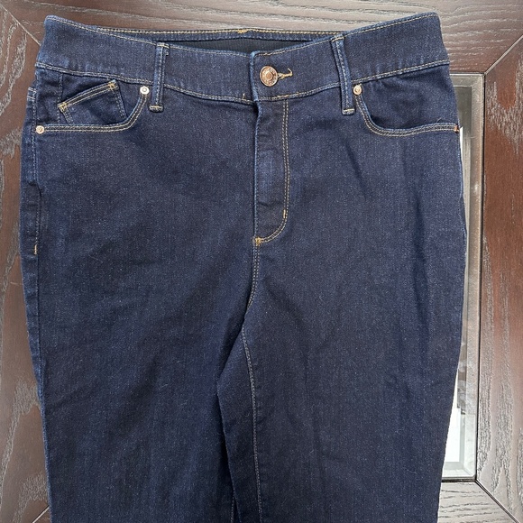 *CHICO'S* Dark Wash Denim Jeggings Size 0.5 (6) - Picture 2 of 7